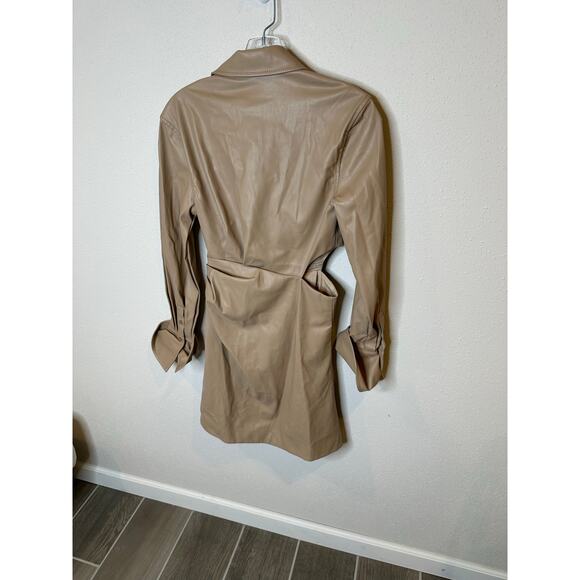 Jonathan‎ simkhai faux leather wrap dress -size 0 - Picture 3 of 4